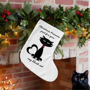 Personalised Christmas Stocking for black cats