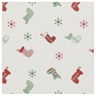 Personalised Christmas Stocking Pattern Fabric