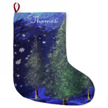 Personalised Christmas Stocking  Winter Forest