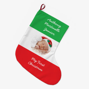 Personalised Christmas Stocking with Italian Flag