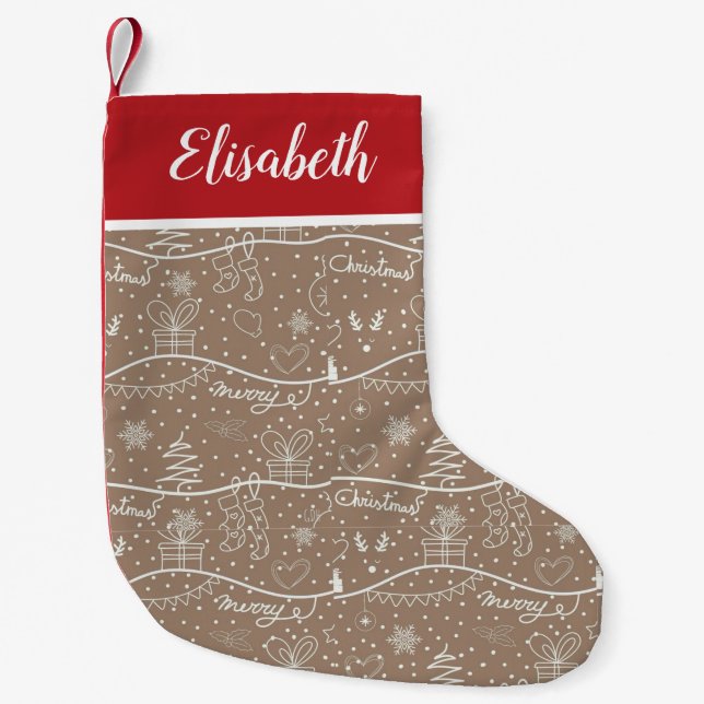Personalised Christmas Stocking with Name – Holida (Front)