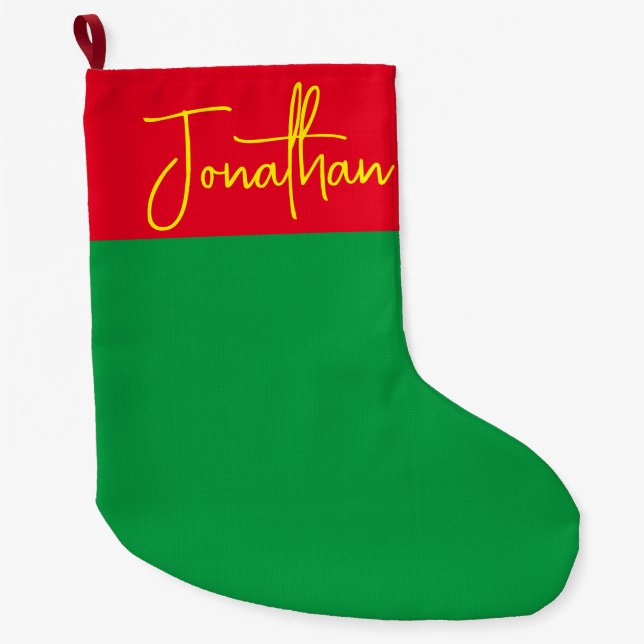 Personalised Christmas Stockings, On Sale Custom Large Christmas Stocking (Front)