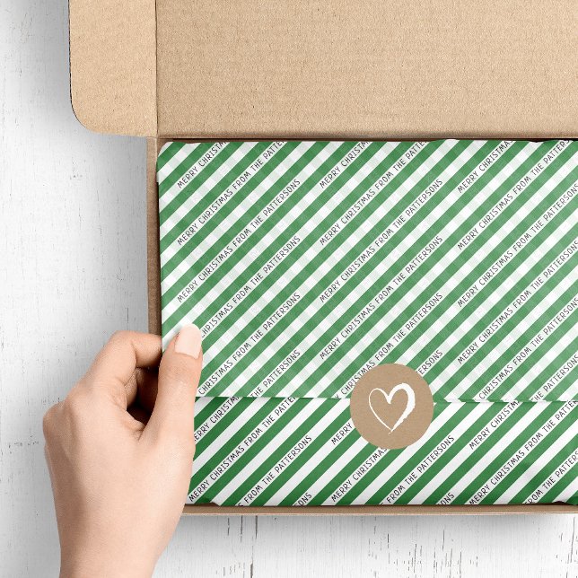 Personalised Christmas Stripes | Editable Colours Tissue Paper (Creator Uploaded)