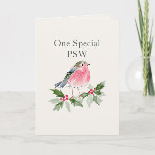 Personalised Christmas Thank You for Special PSW Card