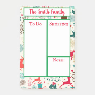 Personalised Christmas Theme Post-it Notes