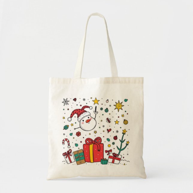 personalised Christmas  Tote Bag (Front)