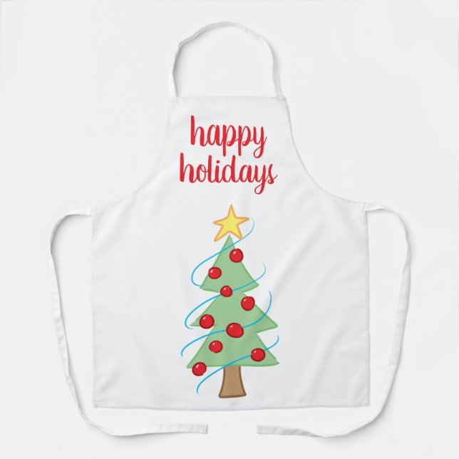 Personalised Christmas Tree Apron (Front)