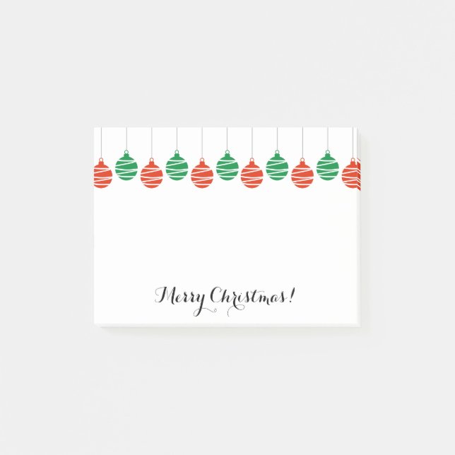 Personalised Christmas tree ball lights Post-it Notes (Front)