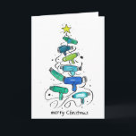 Personalised Christmas Tree Card of Hairdryers<br><div class="desc">Customise this greeting card for your favourite hair stylist! Or send them to your favourite client.</div>