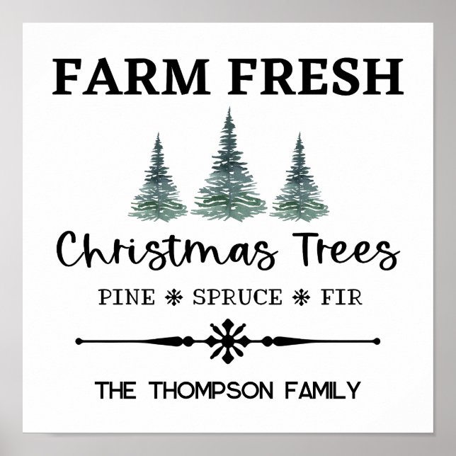 Personalised Christmas Tree Farm Art Print 12x12 (Front)
