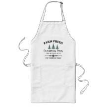 Personalised Christmas Tree Farm Long Apron
