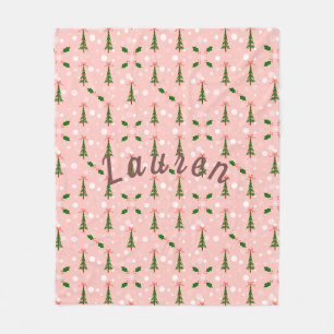 Personalised Christmas Tree Fleece Blanket