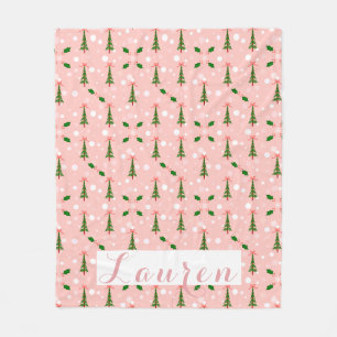 Personalised Christmas Tree Fleece Blanket