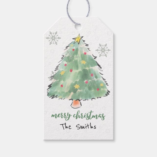 Personalised Christmas Tree Gift Tags (Front)