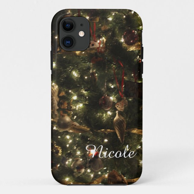 Personalised Christmas Tree iPhone Case (Back)