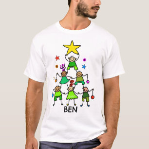 Personalised Christmas Tree Kids T-Shirt