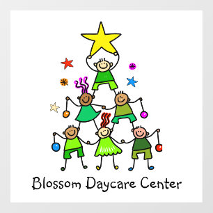 Personalised Christmas Tree Kids Window Cling