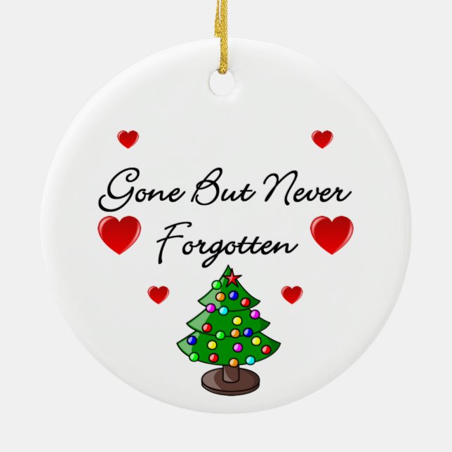 Personalised Christmas Tree Memorial Decoration (Back)