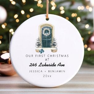 Personalised Christmas Tree New Home Holiday Ceramic Tree Decoration