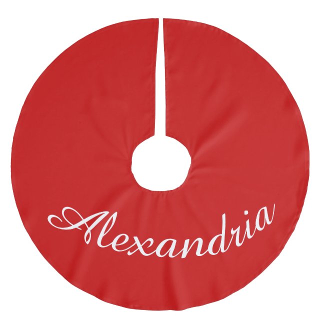 Personalised Christmas Tree Skirt Keepsake Holiday (Front)