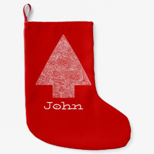 Personalised Christmas Tree Small Christmas Stocking