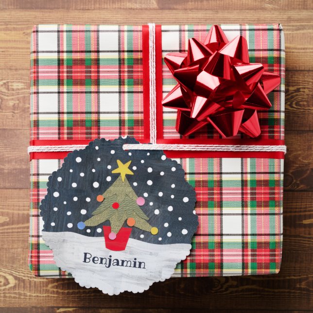 Personalised Christmas Tree Tree Decoration Card (Insitu (Gift))