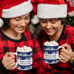 Personalised Christmas Trees Cute Winter Coffee Mug