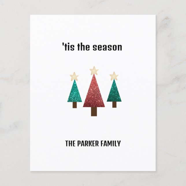  Personalised Christmas Trees  Greeting Card (Front)