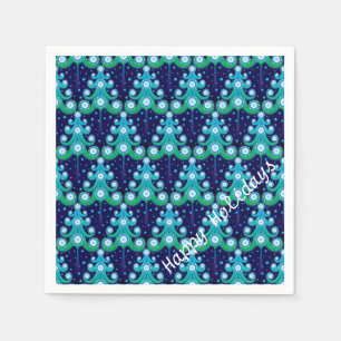 Personalised Christmas Trees Pattern Napkins