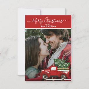 Personalised Christmas Truck Greeting Card
