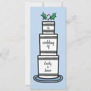Personalised Christmas Wedding Invitation