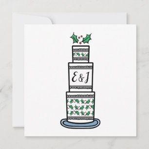 Personalised Christmas Wedding Invitation