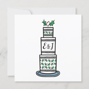 Personalised Christmas Wedding Invitation