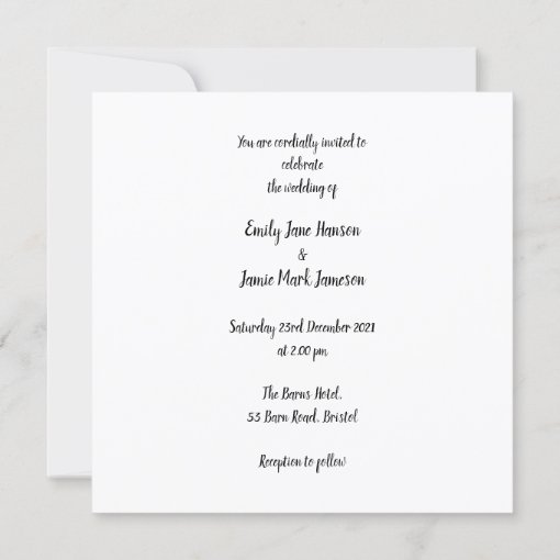 Personalised Christmas Wedding Invitation | Zazzle