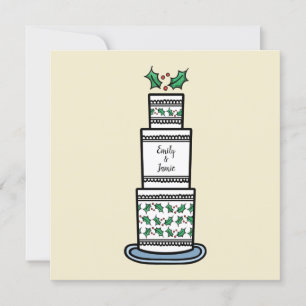 Personalised Christmas Wedding Invitation