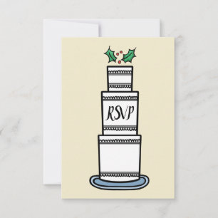 Personalised Christmas Wedding RSVP Invitation