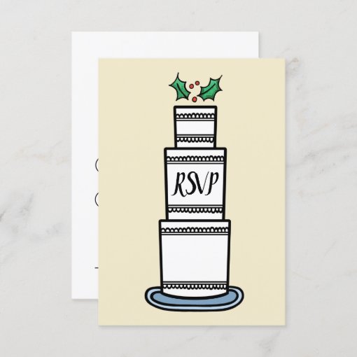 Personalised Christmas Wedding RSVP Invitation | Zazzle