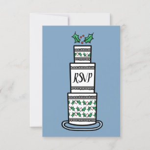 Personalised Christmas Wedding RSVP Invitation