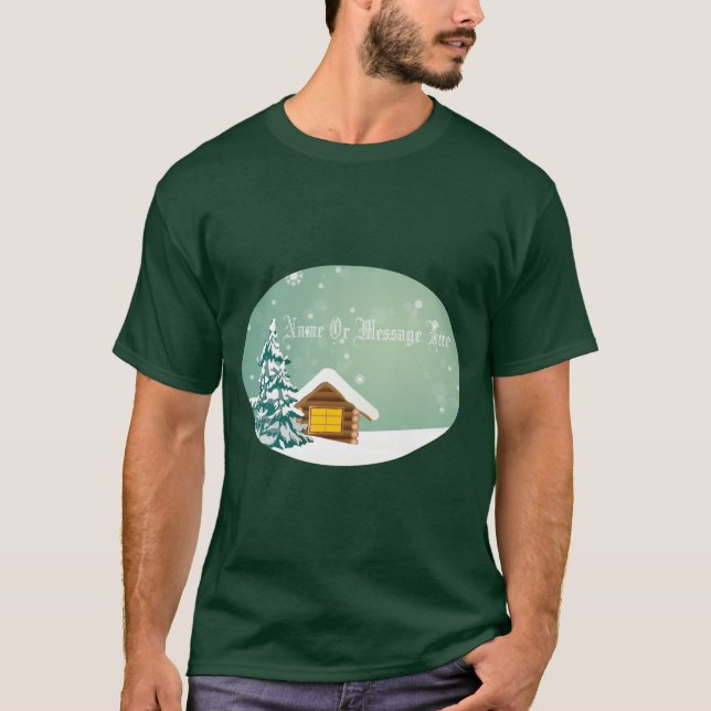 Personalised Christmas Winter Scene T-Shirt (Front)