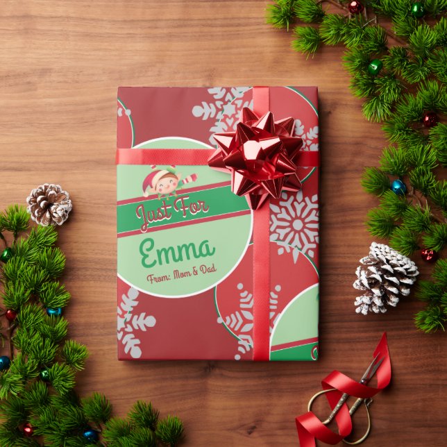 Personalised Christmas Wrapping Paper (Holiday Gift)