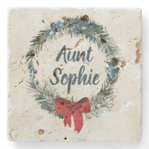 Personalised Christmas Wreath Blue Berries