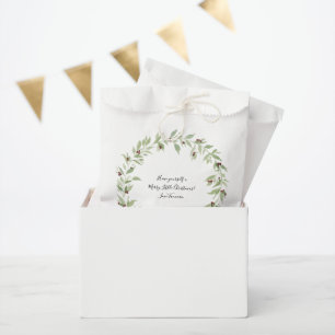 Personalised Christmas Wreath Favour Bag