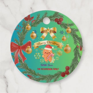 Personalised Christmas Wreath Gift Tag 