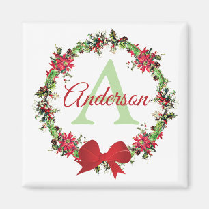 Personalised Christmas wreath  Magnet