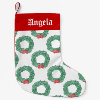 Personalised Christmas Wreaths Small Christmas Stocking