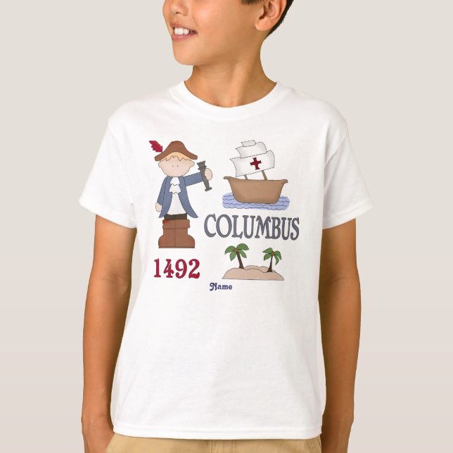 Personalised Christopher Columbus History Buff T-Shirt (Front)