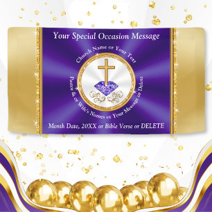 Personalised Church Anniversary Banner, Many SIZES Banner