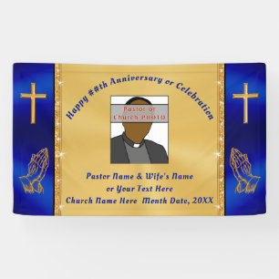 Personalised Church or Pastor Anniversary Banner