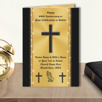 Personalised, Church or Pastor Anniversary Cards,