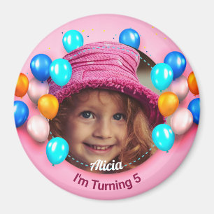 Personalised Circle Magnet Happy Birthday
